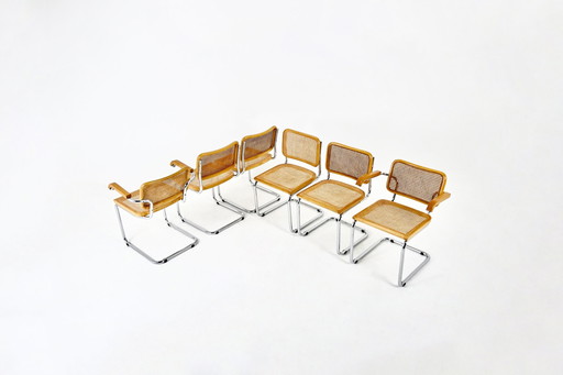 Eetkamerstoelen Stijl B32 van Marcel Breuer, set van 6