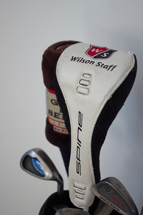 Image 1 of 1980S Cobra Golftas Met 12 Gemengde Merk Clubs - Vintage Golfset Voor Verzamelaars & Liefhebbers