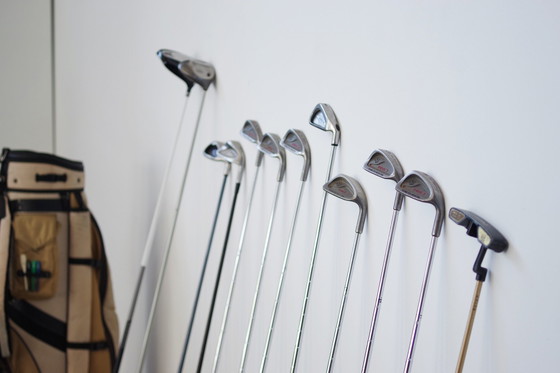 Image 1 of 1980S Cobra Golftas Met 12 Gemengde Merk Clubs - Vintage Golfset Voor Verzamelaars & Liefhebbers