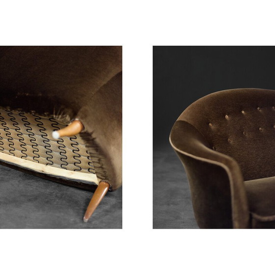 Image 1 of Vintage Paradiset bank van Kerstin Hörlin-Holmquist voor Nordiska Kompaniet, Zweden 1950