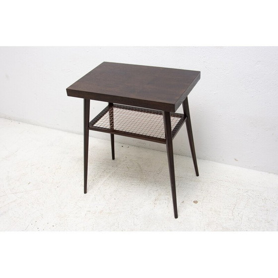 Image 1 of Vintage eikenhouten bijzettafel voor Dřevopodnik Holešov, Tsjecho-Slowakije 1960