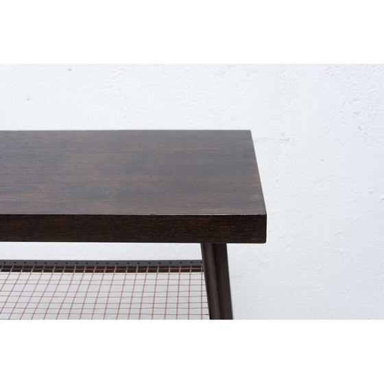 Image 1 of Vintage eikenhouten bijzettafel voor Dřevopodnik Holešov, Tsjecho-Slowakije 1960