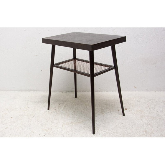 Image 1 of Vintage eikenhouten bijzettafel voor Dřevopodnik Holešov, Tsjecho-Slowakije 1960