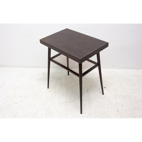 Image 1 of Vintage eikenhouten bijzettafel voor Dřevopodnik Holešov, Tsjecho-Slowakije 1960