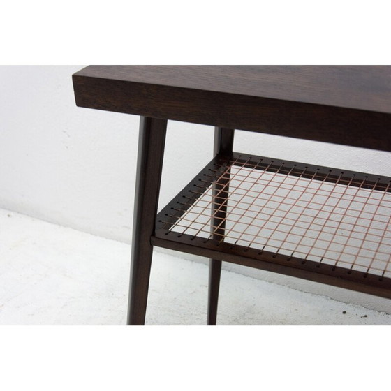 Image 1 of Vintage eikenhouten bijzettafel voor Dřevopodnik Holešov, Tsjecho-Slowakije 1960