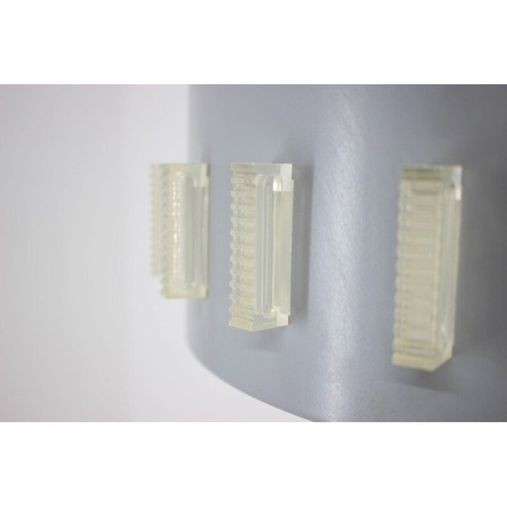 Image 1 of Vintage hanglamp van staal, metaal en glas, Tsjecho-Slowakije 1960