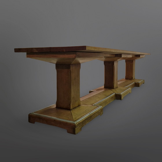 Image 1 of Imposante Haagse school stijl tafel, Zwitserland 1940