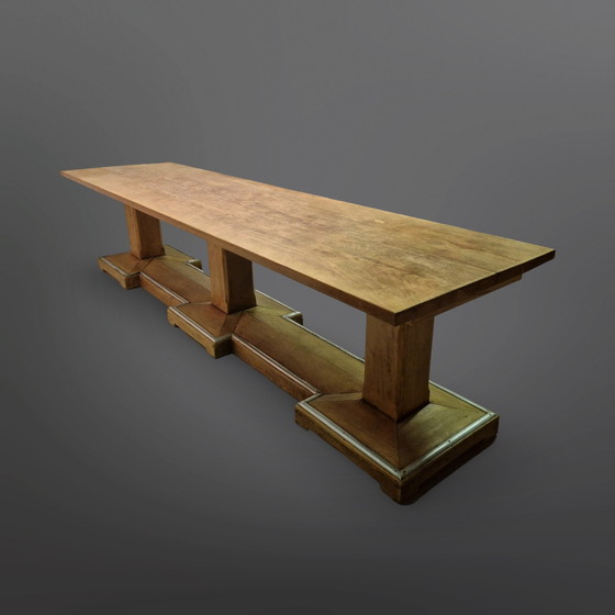 Image 1 of Imposante Haagse school stijl tafel, Zwitserland 1940