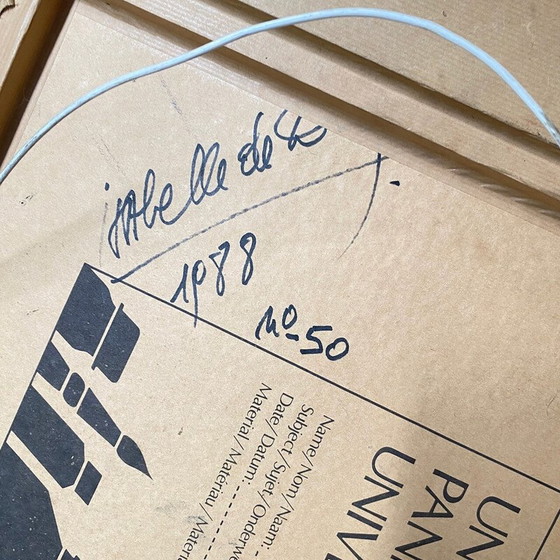 Image 1 of Vintage schilderij "Utopia misschien" door Isabelle de Duve, 1988