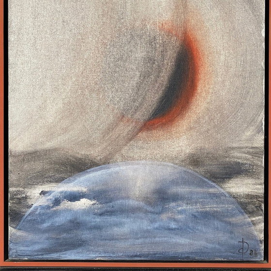 Image 1 of Vintage schilderij "Utopia misschien" door Isabelle de Duve, 1988