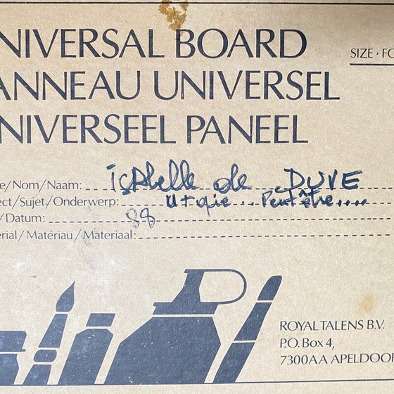 Image 1 of Vintage schilderij "Utopia misschien" door Isabelle de Duve, 1988