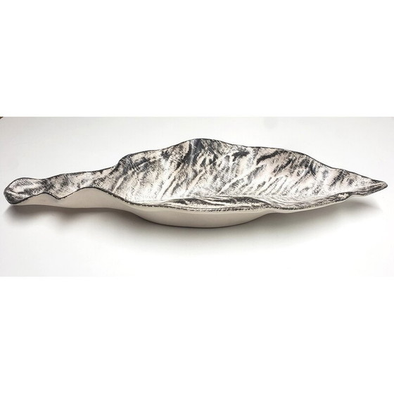 Image 1 of Vintage keramisch blad van Pol Chambost, 1950