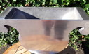 Aluminium bloemenvaas 48 cm hoog 12,4 cm diep