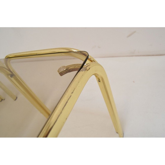 Image 1 of Vintage messing nesttafels, Tsjecho-Slowakije 1990