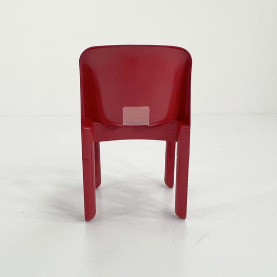 Image 1 of Rood Model 4867 Universale Stoel Van Joe Colombo Voor Kartell, 1970S