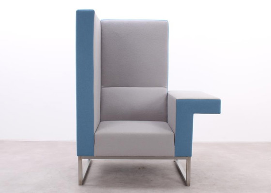 Image 1 of Casala Palau Bricks fauteuil blauw/grijs