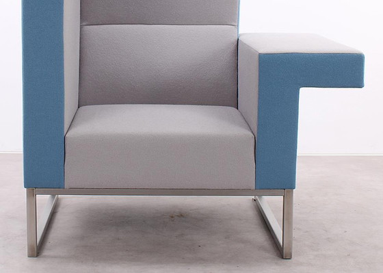 Image 1 of Casala Palau Bricks fauteuil blauw/grijs