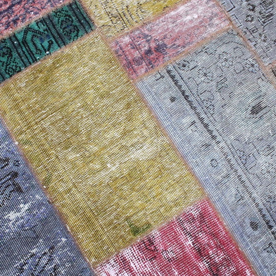 Image 1 of Perzisch tapijt patchwork 130X130 Nr. 2518