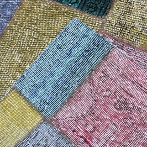 Image 1 of Perzisch tapijt patchwork 130X130 Nr. 2518