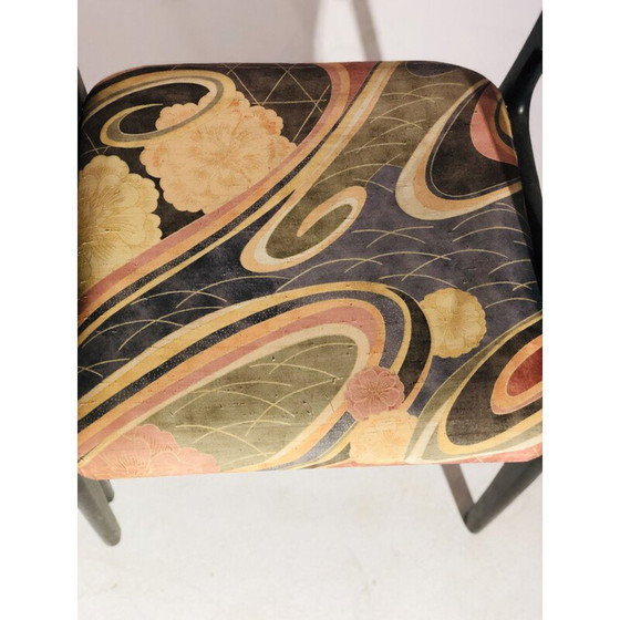 Image 1 of Set van 4 vintage stoelen van hout en stof, 1970