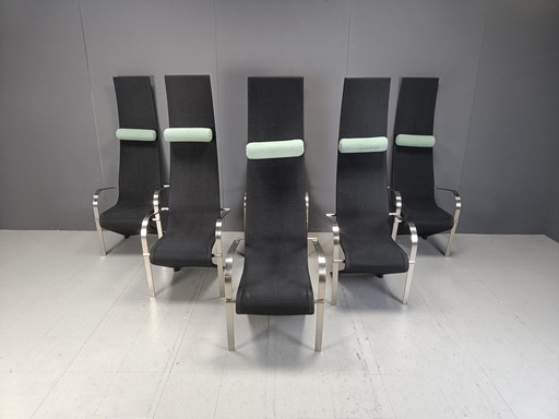 Postmoderne King Eetkamerstoelen van Belgochrom - Set van 6