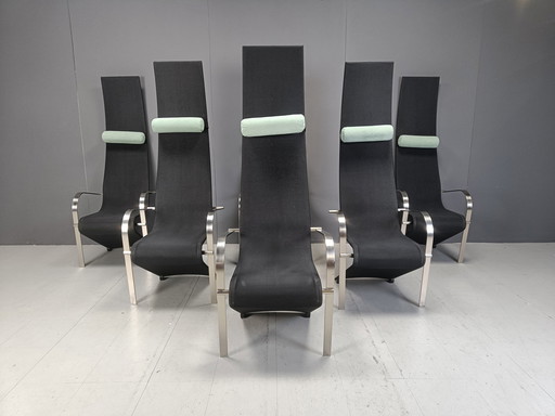 Postmoderne King Eetkamerstoelen van Belgochrom - Set van 6