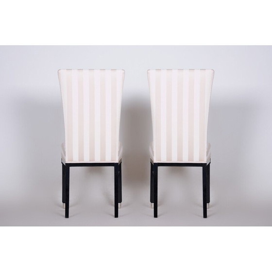 Image 1 of Paar vintage witte Art Deco eetkamerstoelen, Frankrijk jaren 1920