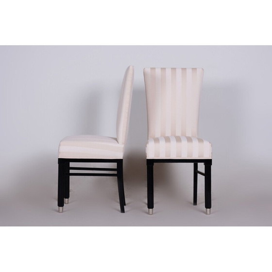 Image 1 of Paar vintage witte Art Deco eetkamerstoelen, Frankrijk jaren 1920