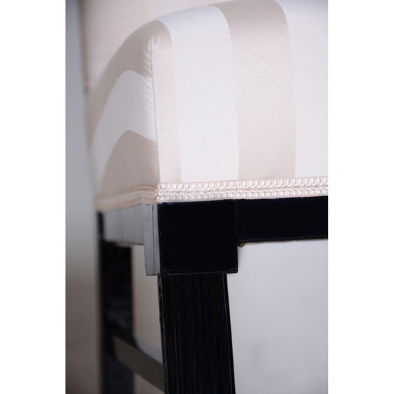 Image 1 of Paar vintage witte Art Deco eetkamerstoelen, Frankrijk jaren 1920