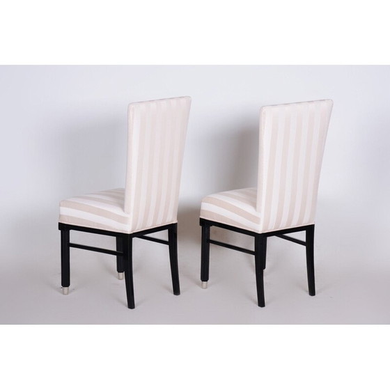 Image 1 of Paar vintage witte Art Deco eetkamerstoelen, Frankrijk jaren 1920