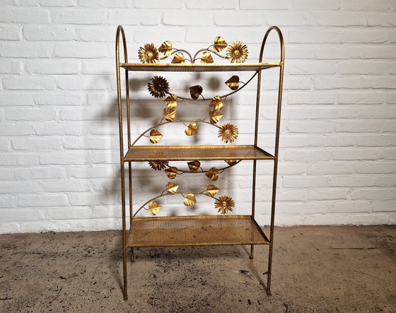 Image 1 of Vergulde Etagère Frans, Jaren 60