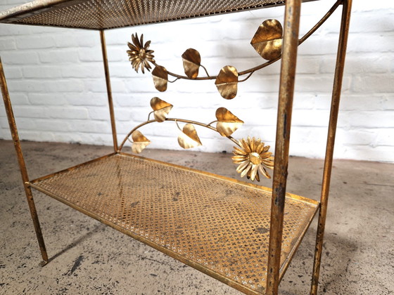 Image 1 of Vergulde Etagère Frans, Jaren 60