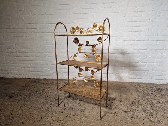 Image 1 of Vergulde Etagère Frans, Jaren 60