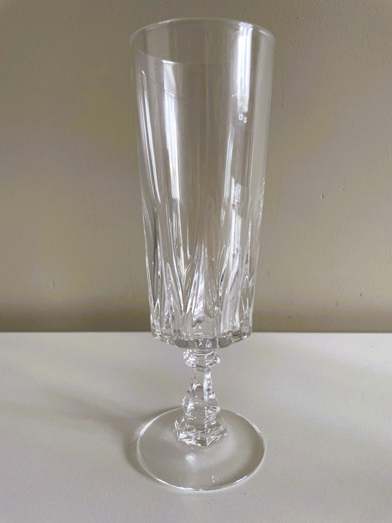 Image 1 of 6X champagneflessen Cristal D'Arques