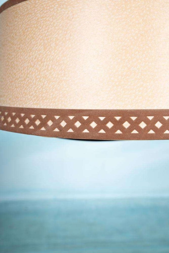 Image 1 of Japandi hanglamp 70s vintage minimalist boho pendant