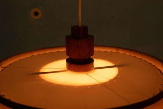 Image 1 of Japandi hanglamp 70s vintage minimalist boho pendant