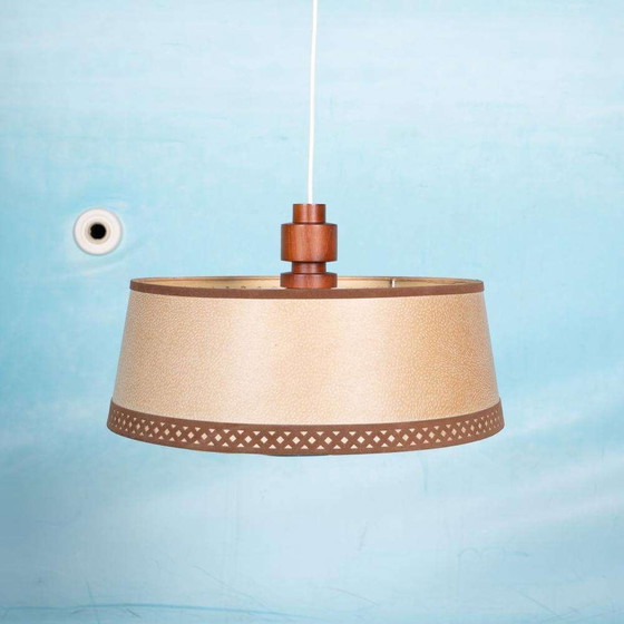 Image 1 of Japandi hanglamp 70s vintage minimalist boho pendant