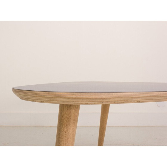 Image 1 of Vintage middernachtblauwe laminaat salontafel, Frankrijk