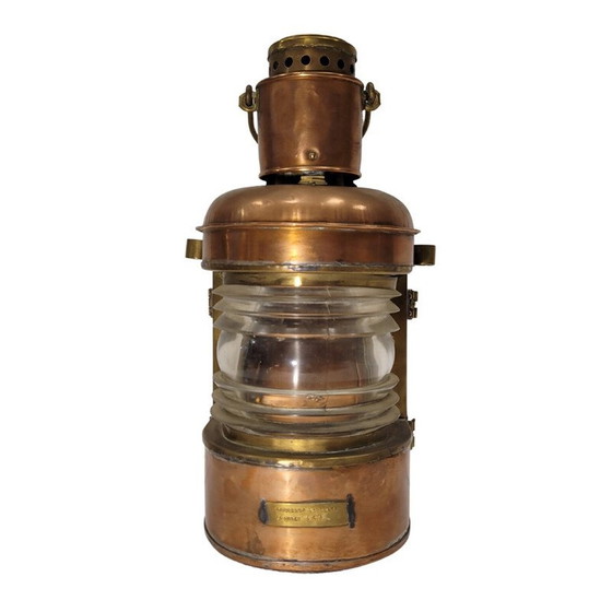 Image 1 of Vintage koperen lantaarn van Ouvrard et Villars, Frankrijk