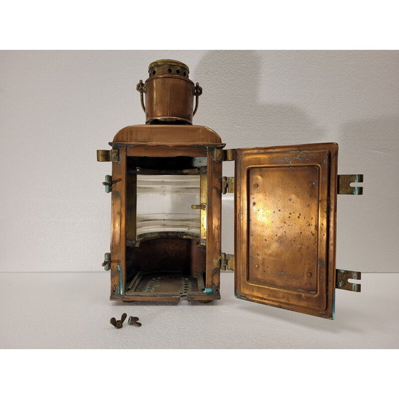 Image 1 of Vintage koperen lantaarn van Ouvrard et Villars, Frankrijk