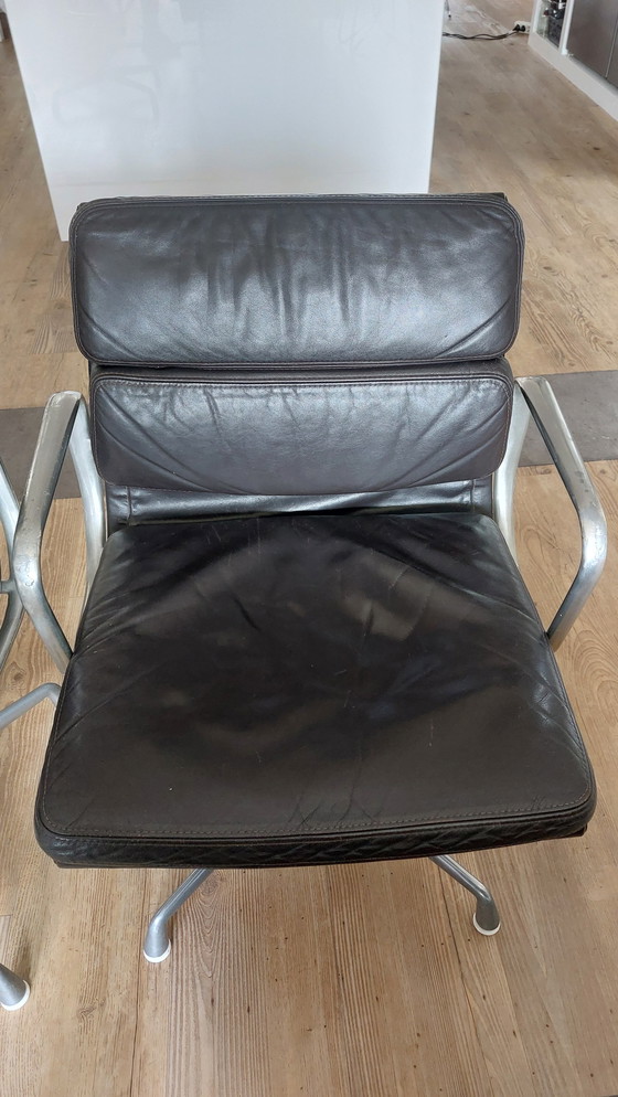 Image 1 of 4x Vitra EA208 padded chair by Charles & Ray Eames