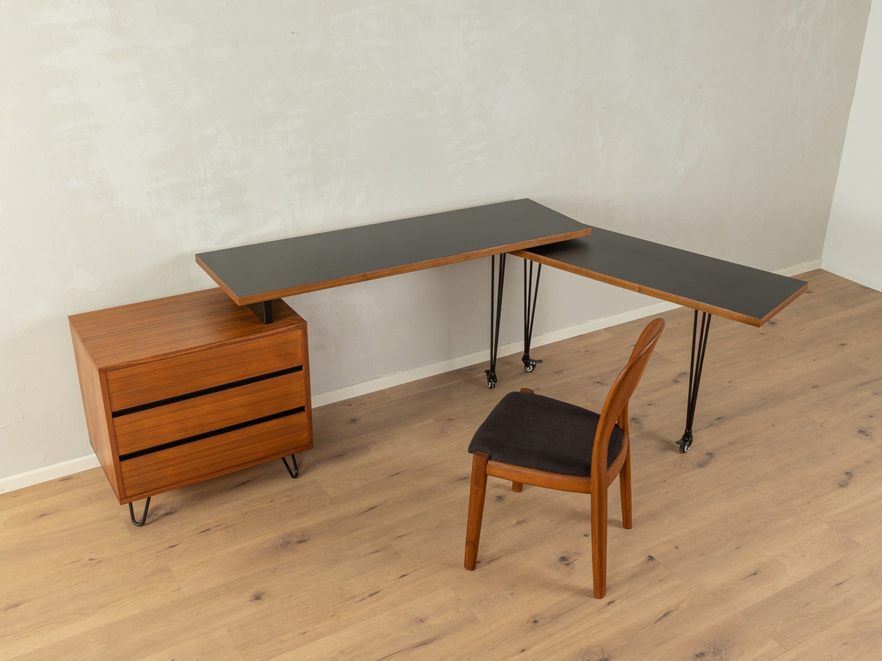vintage bureau uitschuifbaar