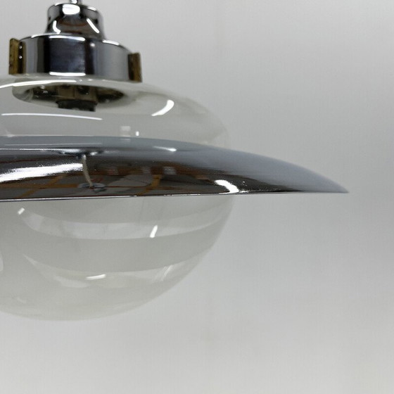 Image 1 of Vintage Saturnus hanglamp van Murano glas en chroom, Italië 1970