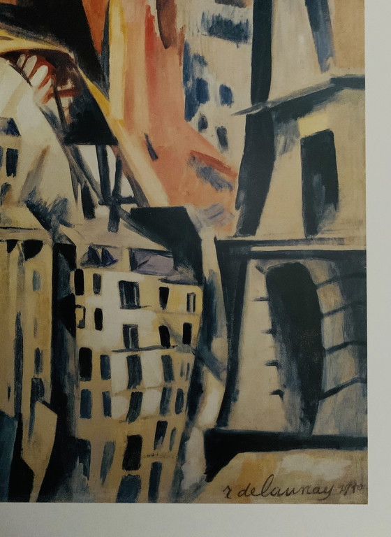 Image 1 of Robert Delaunay: “La Tour Eifel,1910”. Gesigneerd In De Plaat.