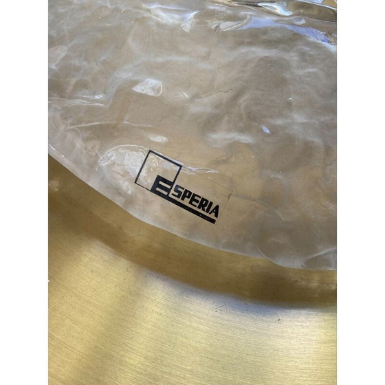 Image 1 of Vintage plafondlamp in murano glas en messing model "Pompeo" door Angelo Brotto voor Esperia, 1980