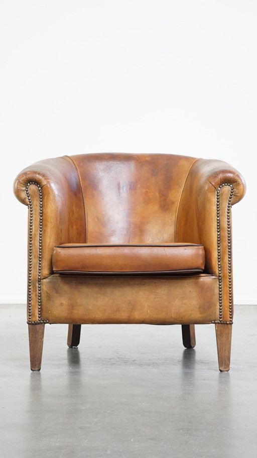 Vintage Schapenleren Clubfauteuil