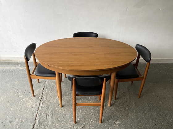 Image 1 of Schreiber Meubelen Eettafel En Eetkamerstoelen