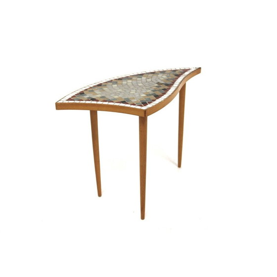 Image 1 of Vintage fauteuil in teakhout en kunstleer, Zweden 1960