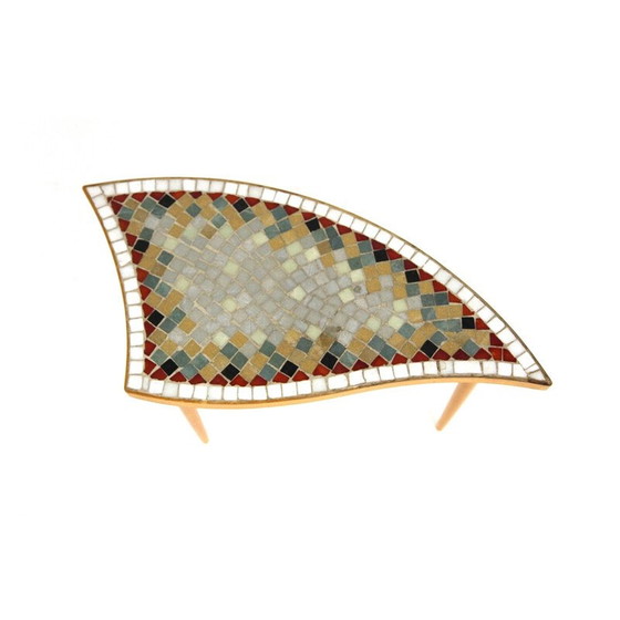 Image 1 of Vintage fauteuil in teakhout en kunstleer, Zweden 1960