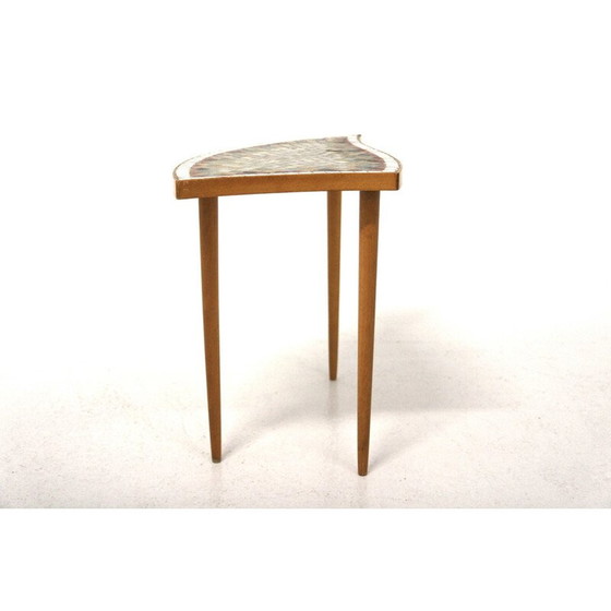 Image 1 of Vintage fauteuil in teakhout en kunstleer, Zweden 1960